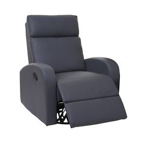 Mendler TV-fauteuil HWC-A54 Premium, relaxfauteuil schommelfunctie, draaibaar ~ kunstleer grijs - grijs Synthetisch materiaal 58095+58096
