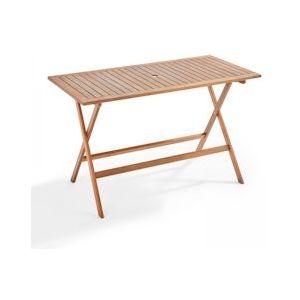 Oviala Business Opvouwbare tuintafel in eucalyptushout - Oviala - bruin Massief hout 106275