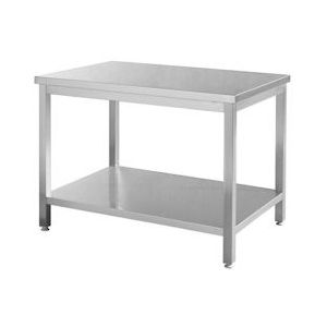 METRO Professional Werktafel GWTS4167, roestvrij staal, 160 x 70 x 85 cm, zilver - Roestvrij staal 4337255725607