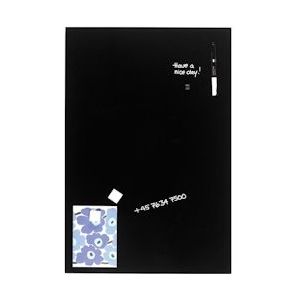 Naga Magnetisch glasbord, zwart, ft 40 x 60 cm - wit 5708573105010