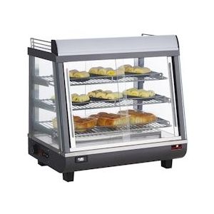 Warmhoudvitrine (cap.62x27/31/34cm) | 1kW | bovenruimte geschikt voor opslag bordjes | 675x484x663(h)mm - EMG-688078