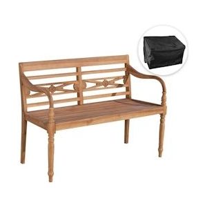 CLP Tuinbank Maryland V2 120 cm met hoes - teak - 324322