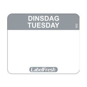 Label Fresh Codelabel klein dinsdag Easy Grijs Papier 500 stuks - grijs Papier 5425025588527