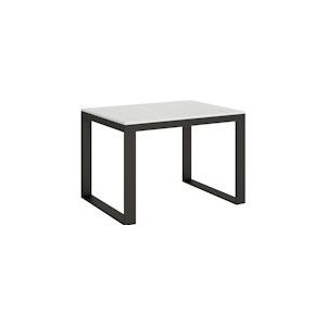 Itamoby Uitschuifbare tafel 90x120/224 cm Tecno Evolution Wit Essen Antraciet Structuur - 8050598002933