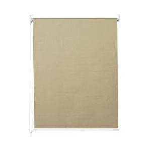 Mendler Rolgordijn HWC-D52, raamrolgordijn zijdelings tochtrolgordijn, 120x160cm zonwering verduisterend ondoorzichtig ~ beige - beige Textiel 63381