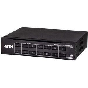 Aten - VP2420 - Multimedia Matrixschakelaar - Zwart - Metaal
