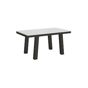 Itamoby Uitschuifbare tafel 90x160/420 cm Bridge Evolution As wit Antraciet Structuur - VE165TABRGEVO-BF-AN