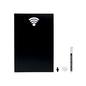 Securit® Silhouette Wi-Fi Wandkrijtbord In Zwart  30x50 cm|0,3 kg - zwart Polypropyleen, kunststof FB-WIFI