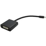 VALUE Mini DisplayPort-DVI Adapter, Mini DP M - DVI F - zwart 12.99.3128