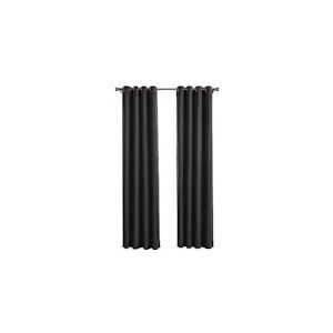 Larson - Luxe effen blackout gordijn met ringen – zwart 3x2.5m – Verduisterend & kant en klaar – per stuk
