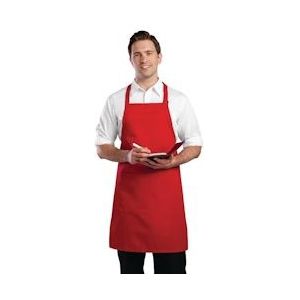 Chef Works halterschort rood - one size Multi-materiaal B196
