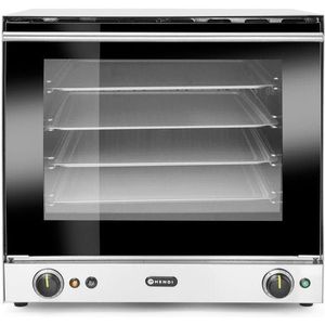 HENDI Heteluchtoven met vochtinjectie – 62L – 230V/2670W – 50-300°C – 4 trays – roestvrij staal