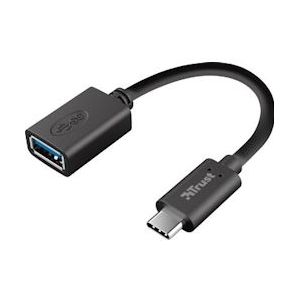 Trust Calyx USB kabel OTG, USB A - USB C, 0,15 m, zwart - blauw Papier 8713439209679