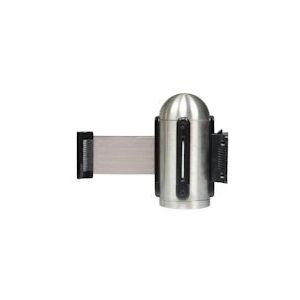 Securit® Uittrekbare Afzetpaal Muurbevestiging  Grijzeriem  213 cm|0,4 kg - grijs Roestvrij staal RS-RTWM-RVS-GY
