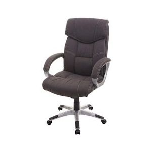 Mendler Bureaustoel HWC-A71, directiedraaistoel bureaustoel, stof/textiel ~ donkergrijs - grijs Textiel 74186