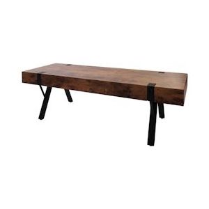 Mendler TV-rek HWC-L54, TV-tafel lowboard TV-tafel, metaal 42x120x40cm ~ donker wild eiken - bruin Hout 99744