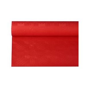 PAPSTAR, Tafelkleed papier met damastprint 8 m x 1,2 m rood - rood Papier 4002911285985