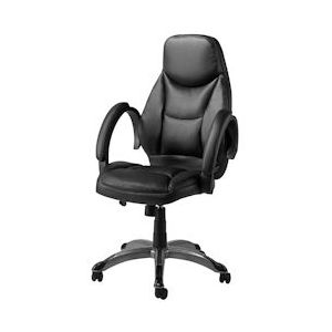 SIGMA bureaustoel EC 11, armleuningen, kunststof kruisvoet met wielen, 112 x 72 x 69,5 cm, zwart - zwart 356419