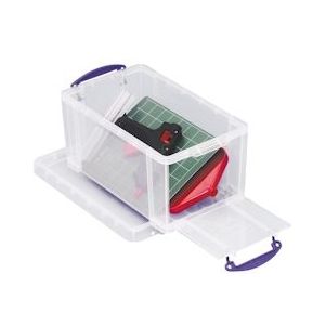 Really Useful Box opbergdoos 8 liter met opening aan de voorkant, transparant - transparant 5060024806014