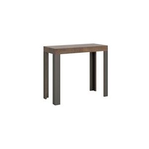 Itamoby Uitschuifbare console 90x40/196 cm Small Line Antraciet Notenstructuur - VE090COLIN196-NC-AN