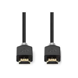 Nedis High Speed ​​HDMI-Kabel met Ethernet - HDMI Connector - HDMI Connector - 4K@30Hz - ARC - 10.2 Gbps - 15.0 m - Rond - PVC - Antraciet - Doos - 5412810264445