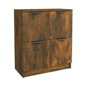 VidaXL Dressoir 60x30x70 cm - Bewerkt Hout - Gerookt Eikenkleurig