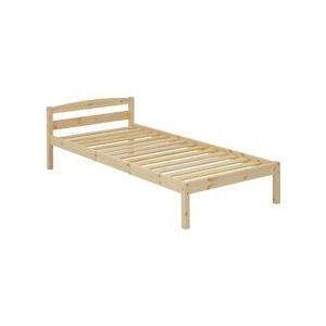 SIT Möbel Bed 90 x 200 cm | massief vurenhout | B 98 x D 207 x H 61 cm | naturel | 19000-76 | Serie BETT - bruin Multi-materiaal 19000-76