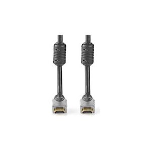 Nedis High Speed ​​HDMI-Kabel met Ethernet - HDMI Connector - HDMI Connector - 4K@30Hz - 10.2 Gbps - 10.0 m - Rond - PVC - Antraciet - Doos - 5412810314379
