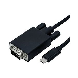 ROLINE USB type C - VGA adapterkabel, M/M, 1 m - zwart 11.04.5820