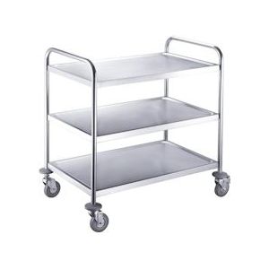 Vaiotec EASYLINE serveerwagen RVS / 3 planken - zilver Roestvrij staal 10273