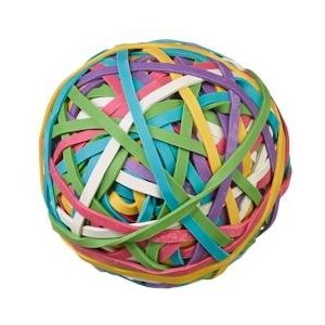 SIGMA Rubberen bal met gekleurde sortering, 195 stuks. - meerkleurig Rubber 87392