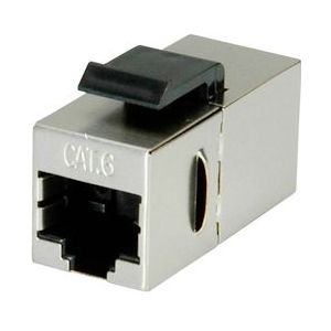 VALUE RJ-45 Koppelstuk, Keystone, afgeschermd, Cat.6 (Class E) - zilver 21.99.3004