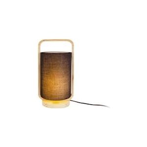 Leitmotiv Tafellamp Snap - Hout met Zwarte Schaduw - Ø15,5x21,5cm - 8714302701528