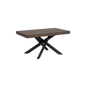 Itamoby Uitschuifbare tafel 90x160/420 cm Volantis Walnoot Antraciet Structuur - VE160TAVLT420-NC-AN