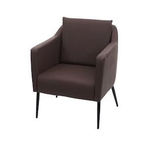 Mendler Lounge fauteuil HWC-H93a, fauteuil cocktail fauteuil relax fauteuil ~ kunstleer bruin - bruin Synthetisch materiaal 74709