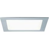 Paulmann LED-inbouwpaneel IP44 hoekig 220x220mm  16,5W 1450lm 4000K Chroom mat 92078 - zilver 92078