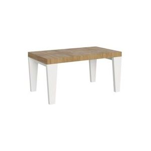 Itamoby Uitschuifbare tafel 90x160/420 cm Spimbo Mix naturel eiken blad Witte essen poten - 8050598046753