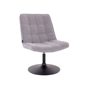 SVITA HENRY Loungestoel Gestoffeerde stoel Draaistoel Draaivoet Loungestoel Snoer grijs - grijs Multi-materiaal 98192