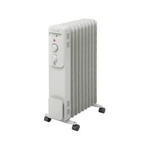 Tarrington House Oliegevulde radiator OR2020, 42,5 x 28 x 64 cm, 2000 W, instelbare thermostaat, wit - wit 277474