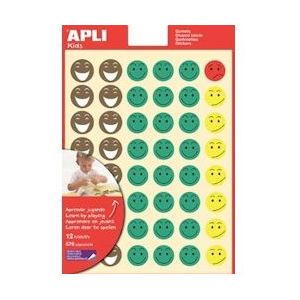 Apli Kids beloningsstickers Happy Smile, blister met 576 stickers - blauw Papier 8410782116806