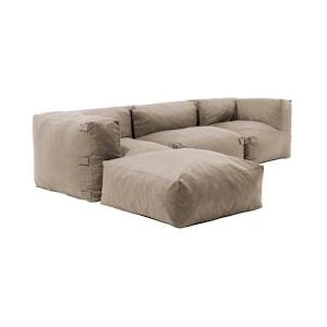 Oviala Business 4-zits modulaire hoeklounge zand - beige Polyester 111341