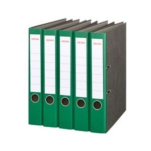 SIGMA Gewolkte ordner, hardboard, DIN A4-formaat, 50 mm, smal, groen, 5 stuks - groen Kartonnen 725936
