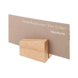 APS kaarthouder / tafelkaarthouder, set van 28,5 x 6 cm, H: 4,5 / 8,5 cm - beige Massief hout 4004133000230