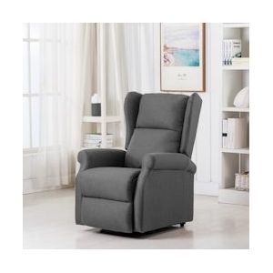 vidaXL Relaxfauteuil lichtgrijze stof - 289730