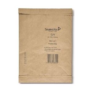 Mail Lite Padded Bag enveloppen, bruin, G/4, 238 x 336 mm, doos van 50 stuks - blauw Papier 5051146088778