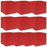 vidaXL-Opbergboxen-10-st-32x32x32-cm-stof-rood