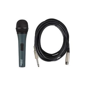 HQ Power Microfoon, dynamisch, unidirectioneel, 4.5 m kabel, met koffer, zwart - MICPRO9