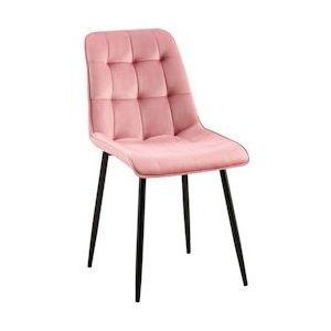 CLP Eetkamerstoel Gifford fluweel roze - 324697