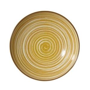 METRO Professional Diep bord Madleen, aardewerk, Ø 21 cm, geel, 6 stuks - geel Steengoed 483808