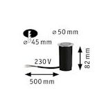 Paulmann LED-grondinbouwlamp Goudlicht insectvriendelijk IP67 rond 50mm 2200K 2,2W 15lm 230V  Alu Kunststof#Metaal 94727 - zilver Kunststof 94727